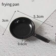 3/6pcs Mini Simulated Frying Pan, Pot And Spatula Model Set For DIY Miniature Kitchen Dollhouse, Accessories For Doll House, Christmas Gift,Dollhouse Miniatures,Dolls House Miniatures,Miniature