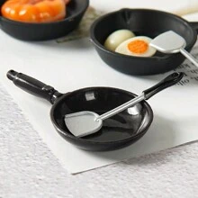 3/6pcs Mini Simulated Frying Pan, Pot And Spatula Model Set For DIY Miniature Kitchen Dollhouse, Accessories For Doll House, Christmas Gift,Dollhouse Miniatures,Dolls House Miniatures,Miniature