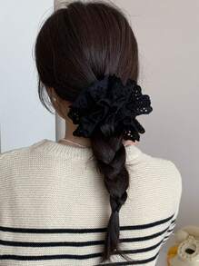topshiny Set de 2 coleteros de encaje francés vintage, accesorios para el cabello dulces y suaves para mujeres y niñas, adecuados para peinados diarios, Día de los Enamorados, lazos para el cabello