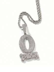 1pc Copper Alphabet Letter Necklace For Men Daily Wear, Party - Pendant Necklace - View 13