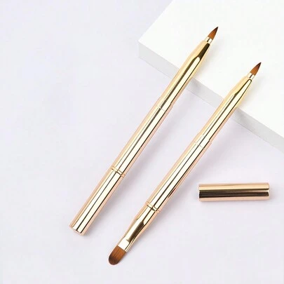 可伸缩单头唇刷，带盖，便携式化妆刷，赠品