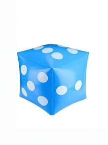 1 st. 12,6 inch opblaasbare jumbo grappige dobbelsteen voor buiten, water/strand, rood en blauw ontwerp