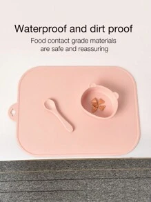1pc Custom Silicone Placemat, Waterproof, Heat Insulation, Easy To Clean, Suitable For Baby Dining Table Baby Shower Family Decorations Gifts Winter Eve Gifts Back To School Winter Gift Ideas Boy Girl Valentine's Day