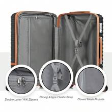 Joyway Juego de 3 piezas de equipaje de mano expandible de 20" con ruedas giratorias, rígido, con candado TSA, marca Joyway