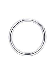 IRONBOX 1PC Surgical Steel Hinged Nose Rings Hoops 16G Clicker Septum Rings Cartilage Hoop Earrings For Women Men Daith Lip Helix Tragus Conch Nose Piercing Jewelry 8mm