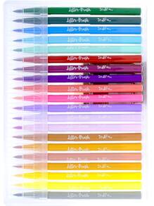 Set de Marcadores Punta Pincel Indra Letter-Brush Colores Intensos Acuarelables y de secado rápido Ideales para Lettering 20 Pzs - Multicolor - Ver 2