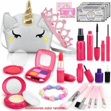 Girl Pretend Makeup For Kids,Fake Make Up Toys For Little Girls With Princess Purse, Toddler Makeup Kit,Girls Birthday Gifts(Accessories Color Random) - Multicolor - View 13