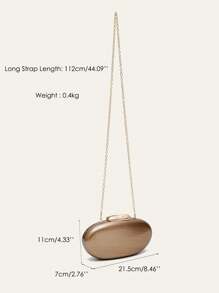 STEPHIECATHY 奢华品牌优雅女士亚克力磁铁闭合手拿包纯色椭圆形独家设计长链晚宴包非常适合晚宴鸡尾酒会