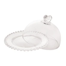 Crystal Cheese Dish With Heart Lid 19.5cm X 13cm Lyor Transparent Table Setting Cheese Holder - 白色 - 查看 5