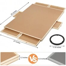 35'' * 27'' Puzzle Table With 6 Drawers And Cover, For Puzzle Storage And Sorting, Can Hold 1500 Pieces, Child Gift