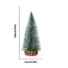 Mini Snowy Pine Christmas Tree, Miniature Pine Needle Decorated Christmas Tree, Window Display & Desktop Ornament, 1:12 Scale Christmas Ladder Dollhouse Decoration, Christmas Gift, Birthday Present, Home Decoration,Christmas