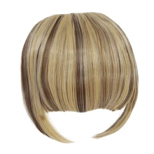 Bangs Hair Clip In Bangs Synthetic Hair Extensions Front Fringe French Bangs With Temples Hairpiece For Women Curved Bangs - Multicolor - View 27
