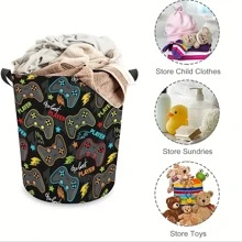 Gamer Room Decor Game Controller Gaming Art Foldable Storage Basket Game Laundry Basket Waterproof Laundry Hamper Dirty Clothes Organizer Bag Gift Bin For Living Room Room Bedroom Bathroom Decor, Room Decor, Decorations, Decorations, Decor, Storage, Organizer Dress Pants Shoes Jeans Boots Skirtlaundry Hamper,Washing Basketbathroom Organizer,Basket,Storage Basket,Foldable Laundry Basket