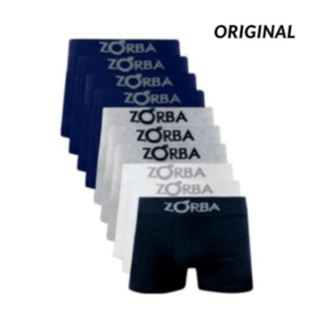 Kit 6 Original Zorba Cotton Men's Boxer Briefs - 彩色 - 查看 1