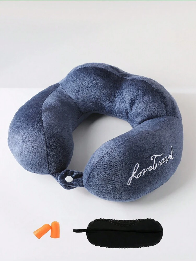 Travel Neck Pillow,super Soft Fabric Pp Filling Travel Pillow Support Pillow,whether You Are On A Plane, Car, Or Reading And Working, It Can Give You Enough Comfortable Sleep And Provide A 360-degree Comfortable Experience. At The Same Time Supporting The Head, Neck And Chin And Perfectly Fitting The Neck [gifted With Sleepy Eye Mask And Earplugs]