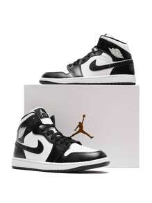 Nike Air Jordan 1 Mid Panda Black White DV0991-101 Women's Fashion Sneaker New - 黑與白 - 查看 6