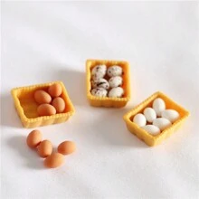7pcs Christmas Gift Miniature Decor Dollhouse Accessories OB11 Doll House Playset Tiny Food Props For Photography, Birthday Gift Toys, Moss Micro Landscape, Succulent Scene, Doll House Supplies, Ocean Bottle, Star Bottle DIY Materials, Egg Tray