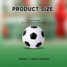 6 Packs Table Soccer Foosball Replacement Balls, Official Table Soccer Balls, Tabletop Football Balls For Foosball Table Accessories - White - View 3