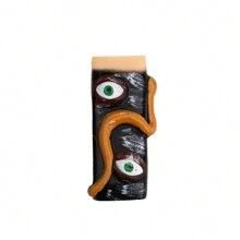 1 个，新颖打火机盒，独特打火机支架，PVC 材料，可爱打火机盖，兼容 BIC J9 J3，送给男士的绝佳礼物（眼睛） - 白色眼睛 - 查看 1