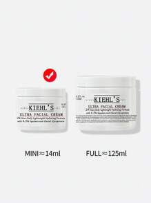 Kiehl's Ultra Facial Cream - 24-Hour Daily Lightweight Hydrating Formula - With 4.5% Squalane And 0.5% Glacial Glycoprotein, 0.5 Fl Oz/14mL Mini (Random New Or Old Version) - 0.5 FL.OZ./14ML - View 3