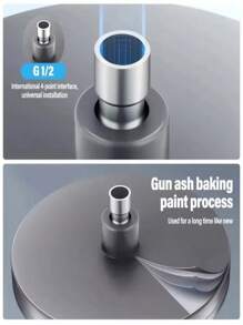 1PC High Pressure Rain Shower Head, 6 Modes, 360° Rotation, Top Spray Shower Accessories - Grey - View 6