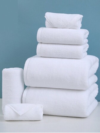 1 件 100*200cm 大号白色浴巾，简约纯色或 34*75cm 面巾/手巾或 30*30cm 方形毛巾，柔软、吸水、快干、不褪色，适用于浴室、酒店、旅行、派对、节日礼物、美容院、运动、理发店、学校、返校、旅行、旅行必需品、家居必需品、毛巾、皮肤护理