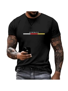 Men's T-Shirt Germany Germany Country Cotton Promotion - Black - View 1