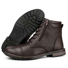 's Boots Faux Leather Casual High Top Ankle Boots With Digital Watch Sports Shoes - Rỉ Nâu - Xem 2