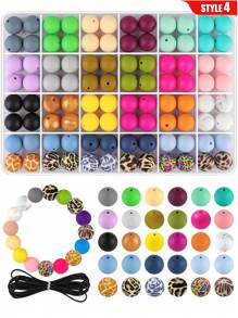 96pcs/192pcs 15mm Silicone Beads, Used For Keychain Making, Loose Silicone Beads For Bracelet Making Necklaces, And Circular Silicone Beads For Pens - Silicone Bead Set - View 19