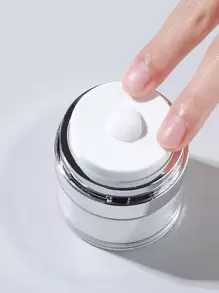 1 pièce Bouteille de crème visage sous vide de style pompe, portable, contenant de plastique blanc de 15 ml pour hydratant, convient pour les voyages, la maison, la chambre à coucher, la salle de bain, la décoration de la maison, les accessoires de voyage, les mariages, les fêtes, les anniversaires, les cadeaux pour les hommes, les mamans, les papas, les amis, le nouvel an, les accessoires, les cadeaux amusants