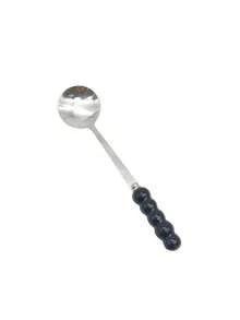 1 pieza Cuchara de acero inoxidable con mango de perla, cuchara de postre de lujo, cuchara para revolver café, para uso doméstico - Multicolor - Ver 6