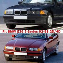 Fit 92-98 BMW E36 3Series M3 Style Replacement Front Bumper Body Kit+Grille - Black - View 1