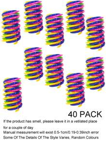 Juguete de rebote con resorte autónomo de plástico de colores para gatos, 2/4/8/10/12/14/20/30/40/50/60 piezas, juguete creativo para gatos que mantiene la salud, juguete interactivo y duradero de plástico resistente para golpear, morder, cazar, juguete para gatitos, regalo del Día de San Valentín para gatos/perros