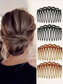 Vintage Plastic Woven Hair Comb, Multi-Functional Hollow Hair Accessories