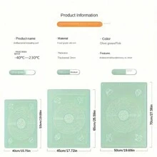 1 tấm lót nướng bằng silicon, tấm lót nướng chống dính, tấm lót để bàn, tấm lót lăn cho bánh mì, kẹo, bánh quy, dụng cụ nướng, đồ dùng nhà bếp, phụ kiện nhà bếp, đồ dùng nhà bếp gia dụng Quà tặng Halloween Quà tặng Lễ Tạ ơn - Nhiều màu - Xem 5