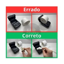 Rolo Etiqueta Adesiva 40x25mm 4x2,5cm (1 coluna) Térmica Mini Impressora 30 Metros 1.000 Etiquetas - 40x25mm - Visão 3