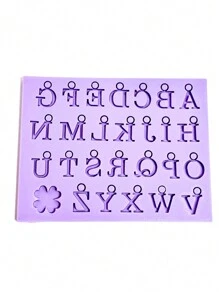 R661 Khuôn silicon Mặt dây chuyền Chữ Nhựa Trang trí - Màu tím - Xem 2