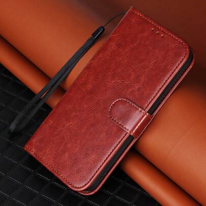 1pc Flip Cover Phone Case With Card Slot, Strap Compatible With IPhone 17 Pro Max/17 Pro/17/Air/16 Pro Max/16/15/14/13ng A16