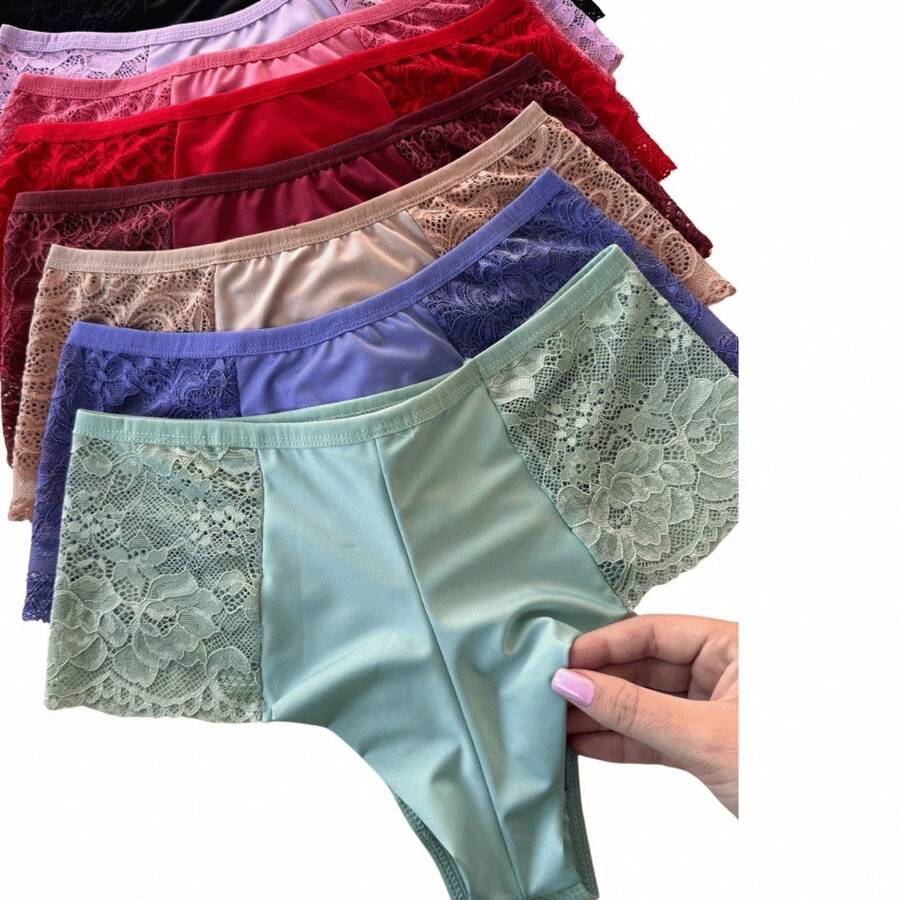 Plus Size Panties Kit Double String With Lace Reduces Disguised Culottes Adult Women's Lingerie Measurements - Multicolor - View 1