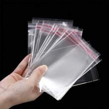 200pcs Self Sealing Transparent Plastic Bag, Self Sealing Bags, DIY Small Bags, Jewelry And Candy Packaging, Sealable Gift Wrapping Bags