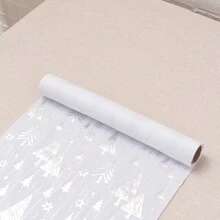 1 件松树和星星铝箔印花桌旗，节日晚宴装饰 - 多色 - 查看 10