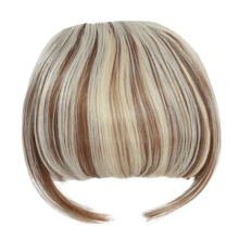 Bangs Hair Clip In Bangs Synthetic Hair Extensions Front Fringe French Bangs With Temples Hairpiece For Women Curved Bangs - Multicolor - View 19