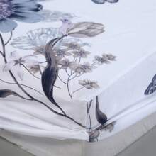 3 件套 100% 涤纶法兰绒花卉和几何印花床上用品套装（1 件床笠 + 2 件枕套），不含枕头 - 愛麗絲 - 查看 4