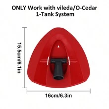 1/2 Cây lau nhà thay thế bằng sắt O-Cedar/ Đế hình tam giác tương thích với tay cầm thay thế bằng ren Mỹ 4 đoạn O-Cedar/ Dễ lắp ráp Chất liệu cao cấp Dụng cụ vệ sinh Giáng sinh Halloween - Đỏ - Xem 4