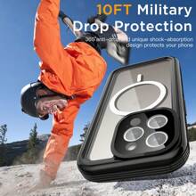 1Pc Magnetic Waterproof Phone Case With Built-In Screen Protector IP68 Underwater Full Body Military Drop Protection MagSafe Shockproof Dustproof Heavy Duty Phone Case Cover For IPhone 16 Pro Max/IPhone 16 Pro/IPhone 16 Plus/IPhone 16/IPhone 15 Pro Max/IPhone 15 Pro/IPhone 15 Plus/IPhone 15/IPhone 14 Pro/IPhone 14 Plus/IPhone 14. - 黑1 - 查看 2