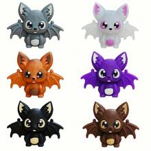 3pcs Bat Silicone Focal Beads Set - Cute 3D Characters For Diy Jewelry, Keychains & Bracelets Crafting - Multicolor - View 8