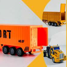 Rechargeable Remote Control Trailer Truck With Light Peterbilt And Scania - Peterbilt verde - Ver 2