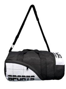 Small Gym Bag Football Sports Boot Holder 8 Colors - 黑與白 - 查看 1