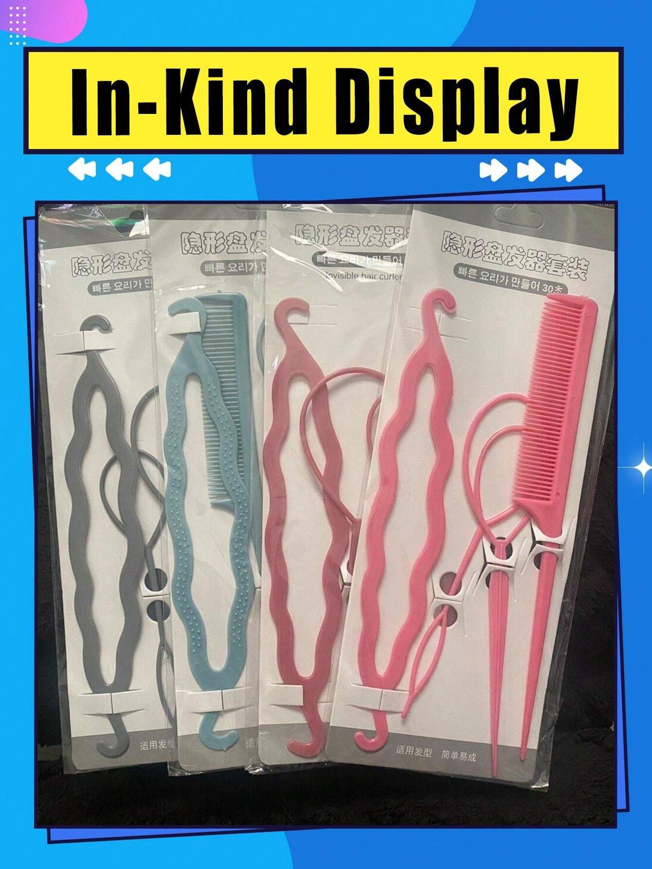 1 Set Of 4 Pieces Of Children's Hair Braiding Artifacts Pulling Hair