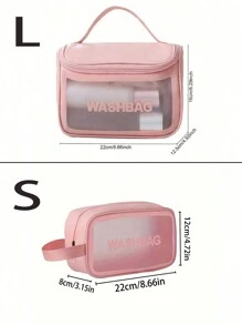 字母图案黑色化妆包，防水透明化妆包，大容量便携式洗漱旅行收纳包，化妆包，护肤包，洗漱包，男女通用防水化妆包，旅行配件，邮轮用品，宿舍用品，伴娘礼物，母亲节礼物，生日礼物，朋友老师礼物，家居装饰，浴室卧室客厅浴室收纳，圣诞礼物，收纳袋，旅行，女士旅行必备礼物，收纳袋，手拿包/小手提包，化妆品收纳盒，化妆品整理盒，收纳袋，刷子收纳袋，迷你收纳袋，大容量收纳袋，女士礼物，圣诞礼物，女士礼物创意 - 黑色 - 查看 5